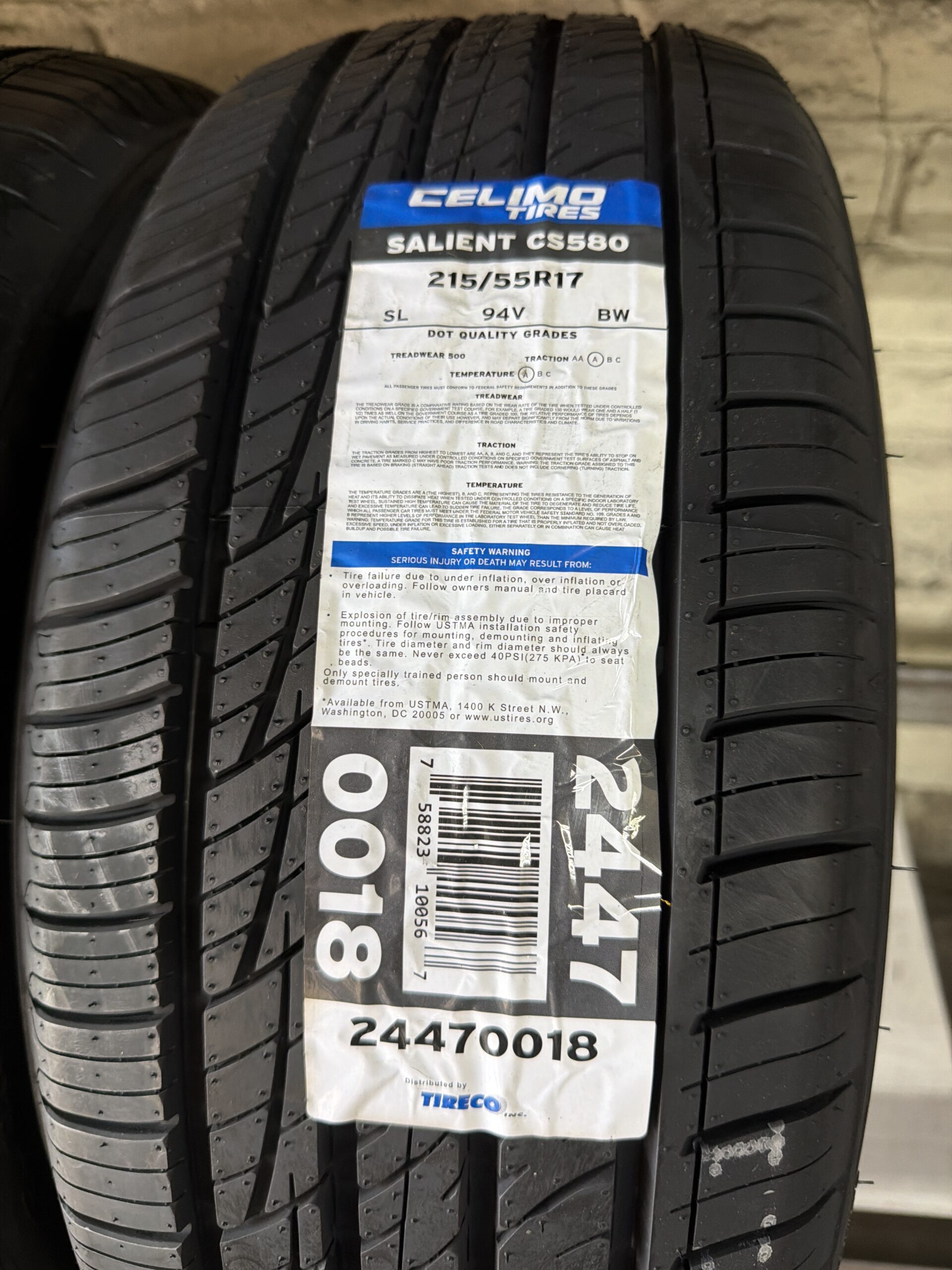 Celimo Salient CS580 215/55R17 94V new all-season tire