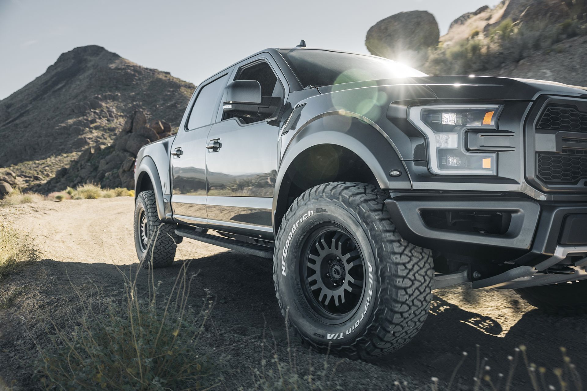 BFGoodrich All-Terrain T/A KO3 tire on a Ford F-150 Raptor